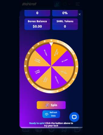 Sharkroll Casino Lucky Wheel