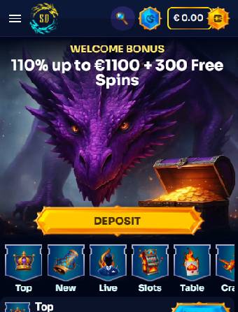 Spin Dragons Casino Main Page