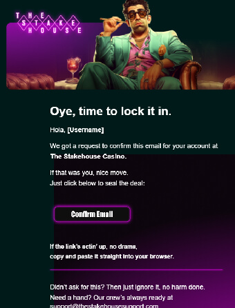 TheStakeHouse Casino Email 