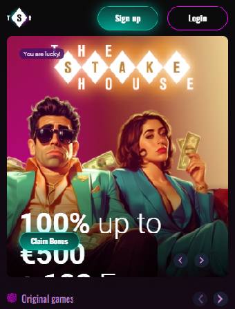 TheStakeHouse Casino Main Page