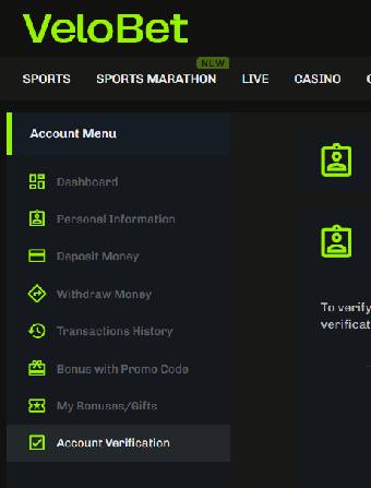 Velobet Casino Email Verification