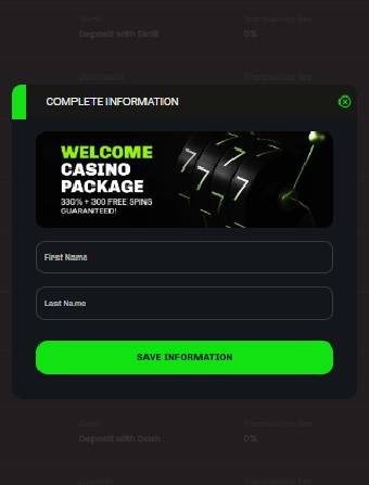 Velobet Casino Personal Data