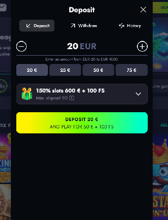 WildWinz Casino Deposit