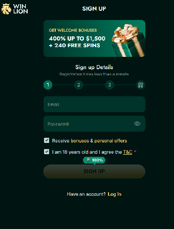 WinLion Casino Sign Up