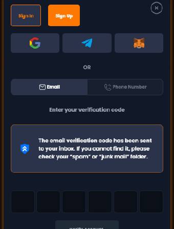 Xyes Casino Email Verification Code