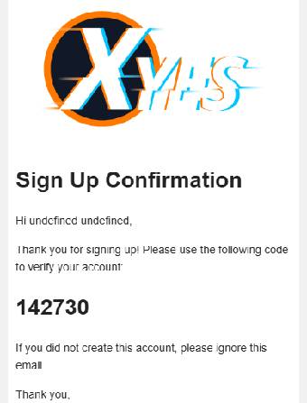 Xyes Casino Sign Up Email Confirmation