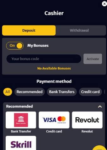 HellSpin Casino Deposit