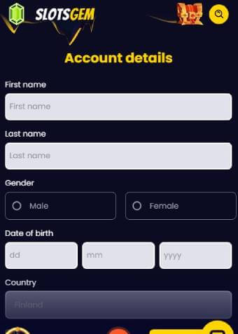 Slotsgem Casino Account