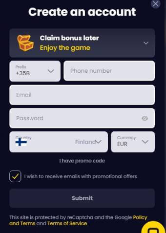 Slotsgem Casino Registration