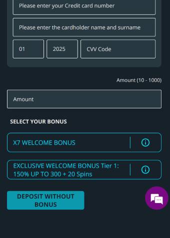 x7 casino exclusive welcome bonus 2