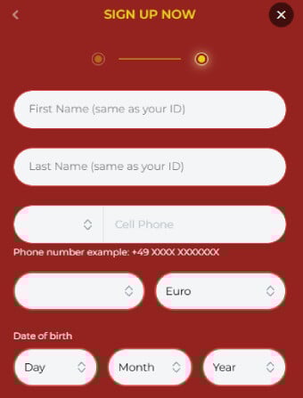 777Vault Casino Personal Details