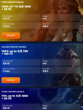 AxeCasino Welcome Bonuses