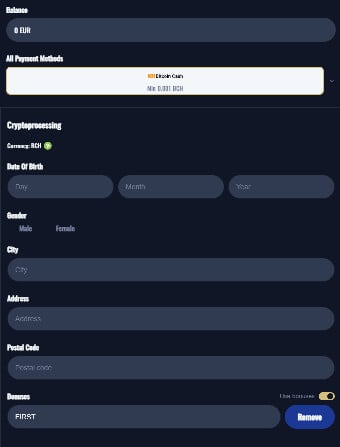 BonanzaCity Casino Deposit