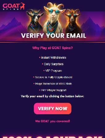 Goat Spins Casino Email Verify
