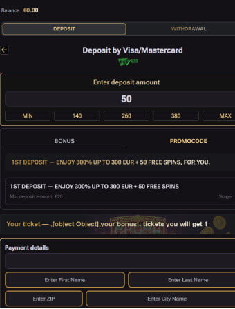 Jackpot Casino Deposit Welcome Bonus