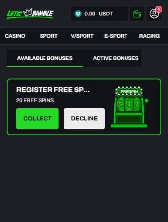 Let's Bamble Casino Free Spins