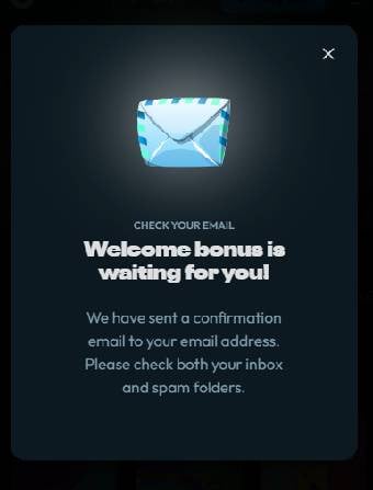 MoonSpin Casino Email Message