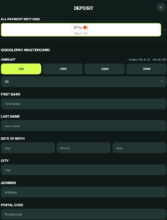 Betnjet Casino Deposit