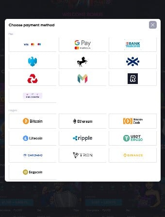 Britsino Casino Payment Methods