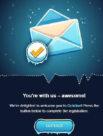 ColdBet Casino Email Confirmation