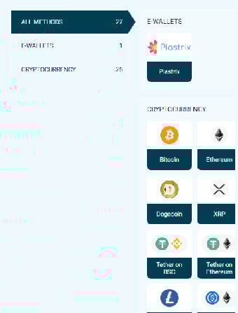 Coldbet Casino Payment methods