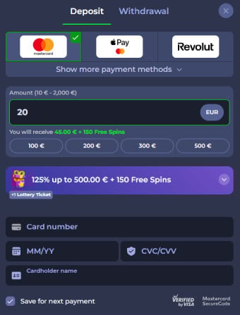 FridayRoll Casino Deposit