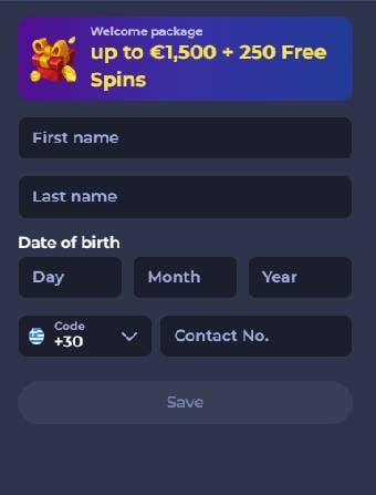 FridayRoll Casino Personal Info