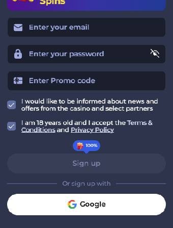 FridayRoll Casino Registration Page