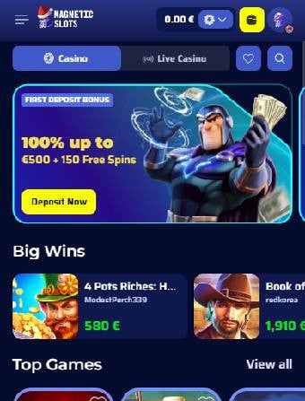 Magneticslots Casino Lobby