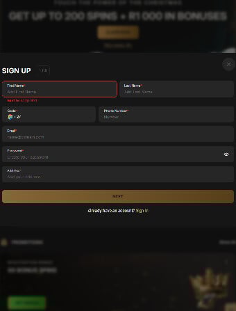 PantherBet Casino Registration