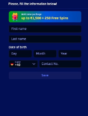 SpinWinera Casino Personal Info