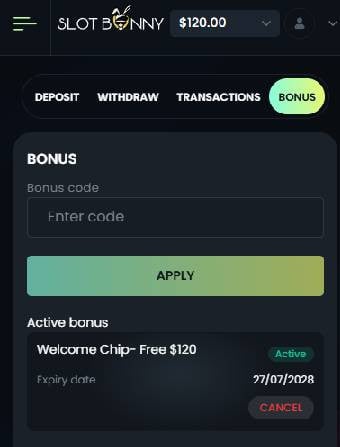 SlotBonny Casino Free Chips Active