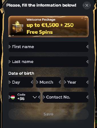 SpinSahara Casino Personal Data