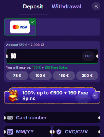 CasinoBossy Deposit