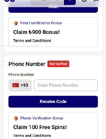 CasinoSpino Phone Verification
