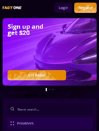 Przycisk rejestracji na stronie F1 Casino