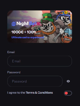 NightBet Casino Registration