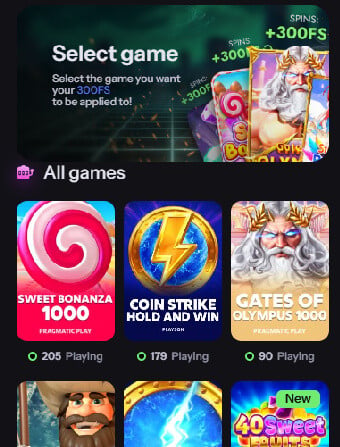 NightBet Casino available Games