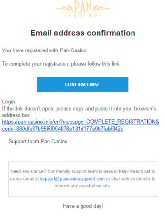 Pan Casino Email