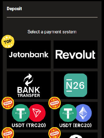 Pan Casino Payment Methods
