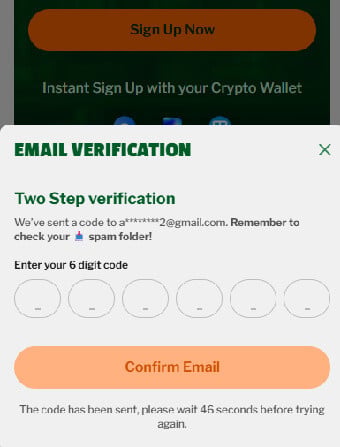 Pubs Casino Email Verification