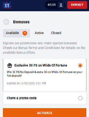 SpinTexas Casino Bonuses