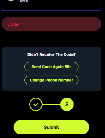 Watchmewin Casino SMS Verification