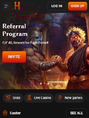 Hadesbet Casino Lobby