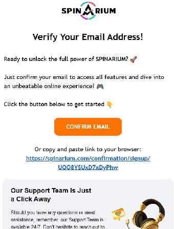 Spinarium Casino Email