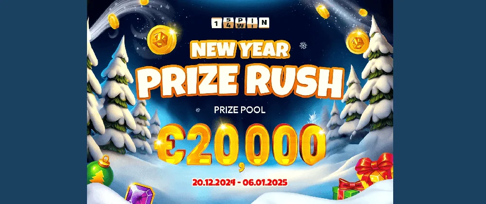 1spin4win New Year Prize Rush Main Logo