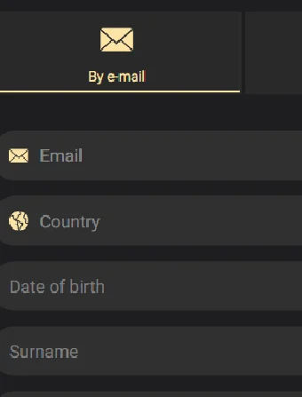 1xSlots Casino Registration Form