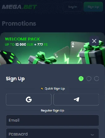 Megabet Screen 1