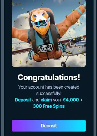 Luckymax Casino Welcome Bonus 3