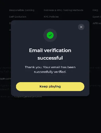 Felix Spin Email Confirmation